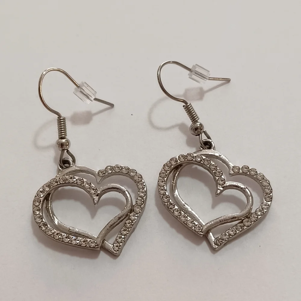 Bundle Of Silver Watch, Bracelet, Hearts Dangle Earrings 3 Piece Jewelry Set